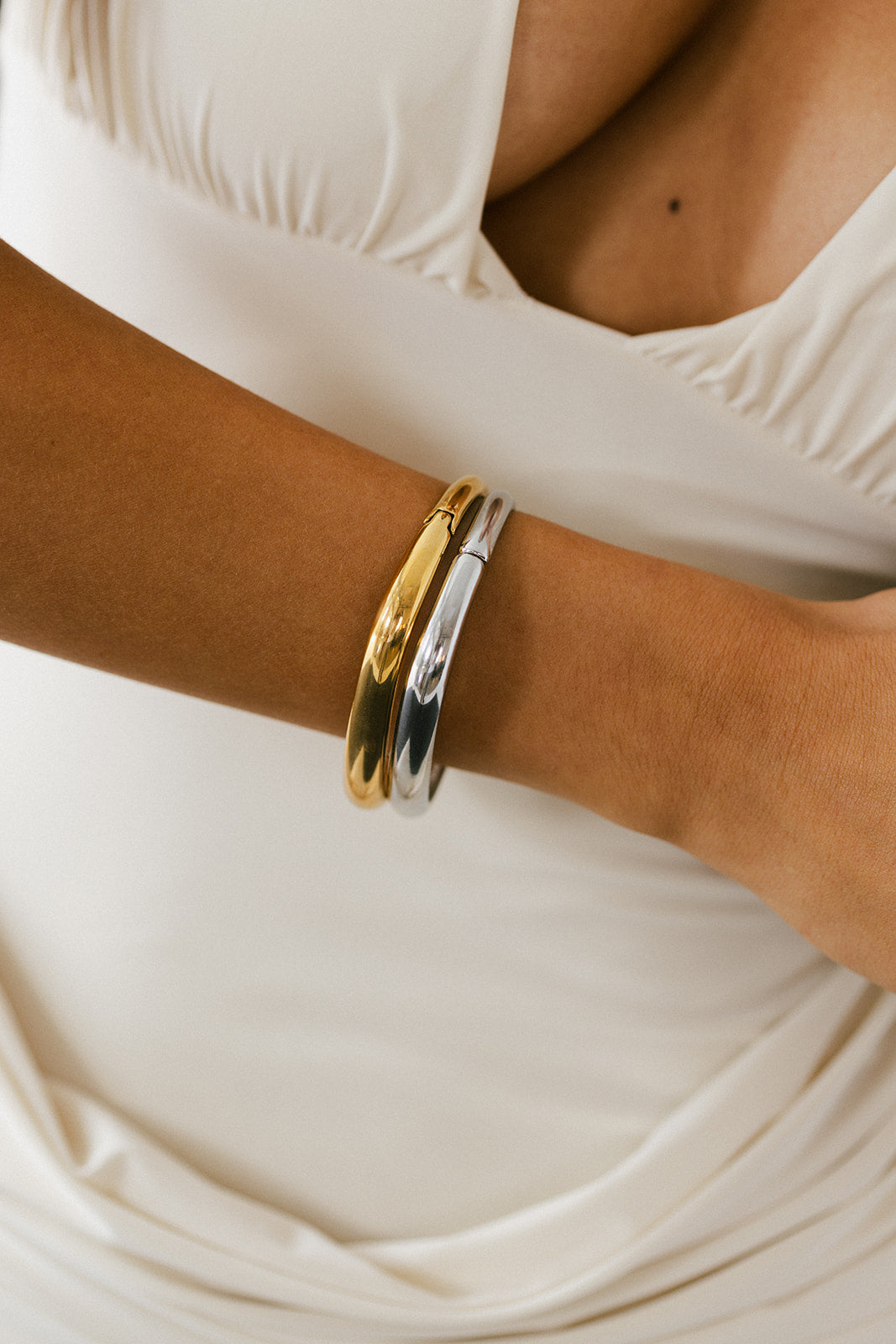 Martine  - Silver Cuff Bracelet