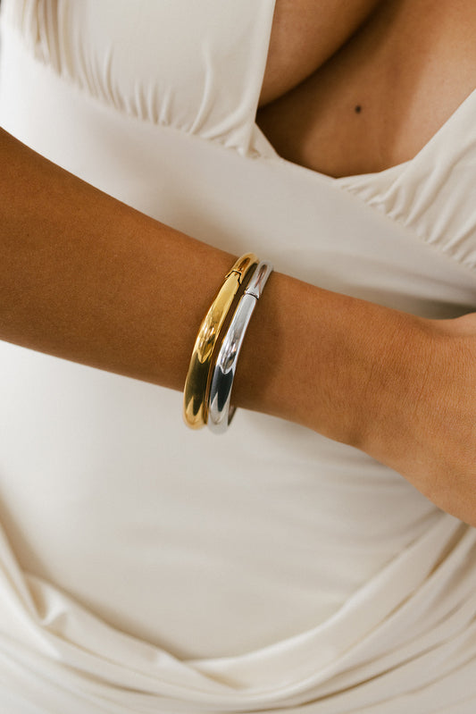 Martine  - Silver Cuff Bracelet
