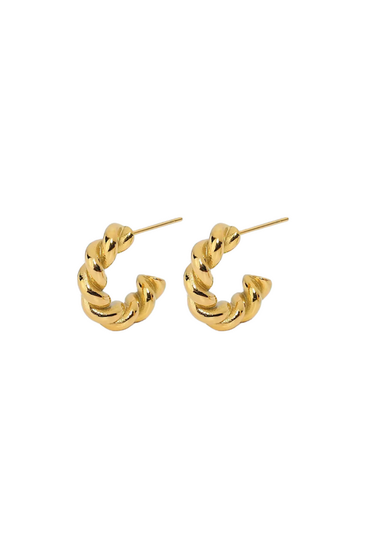 Félicité - Gold Twisted Stud Earrings