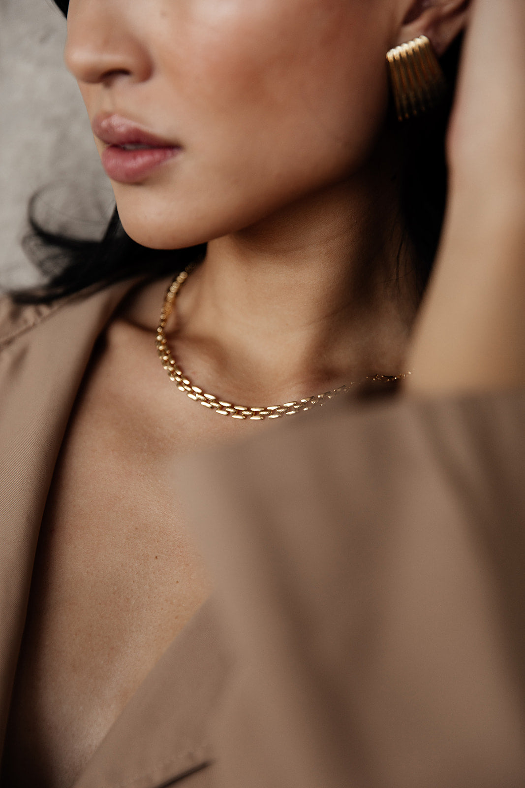 Aria - Gold Square Chain Necklace