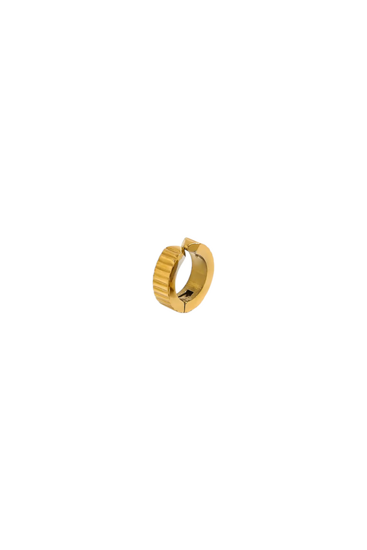 Élodie - Gold Adjustable Ribbed Ear Cuff