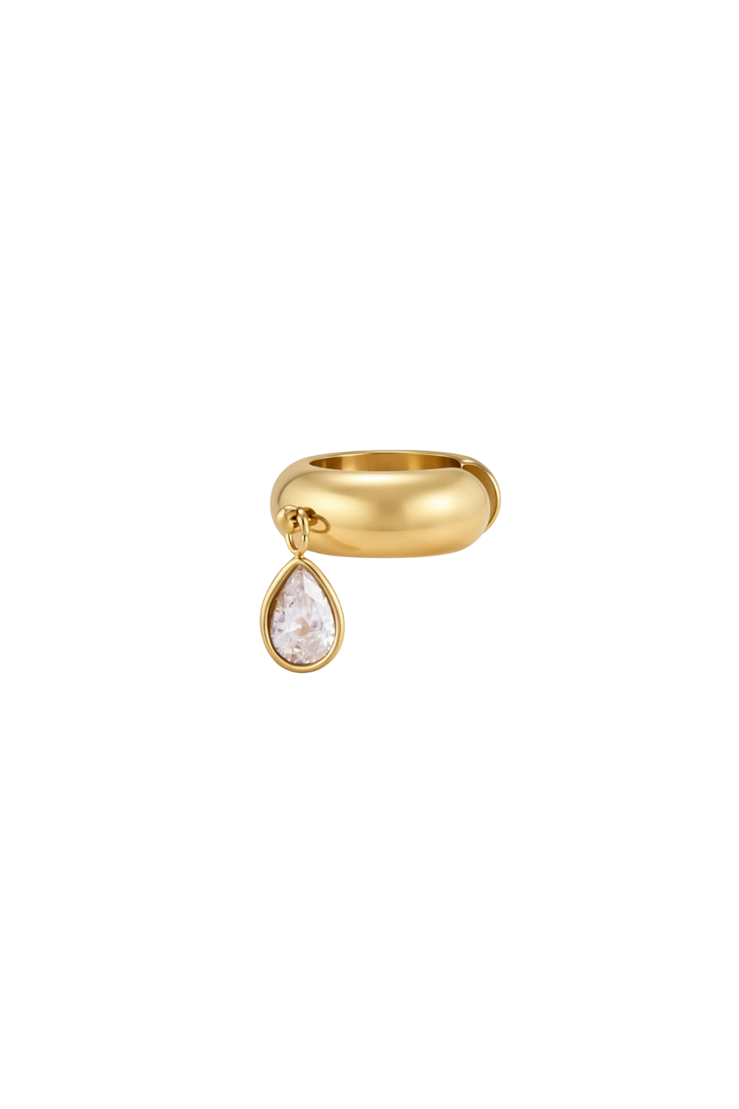 Mae - Gold Diamond Pear Ear Cuff