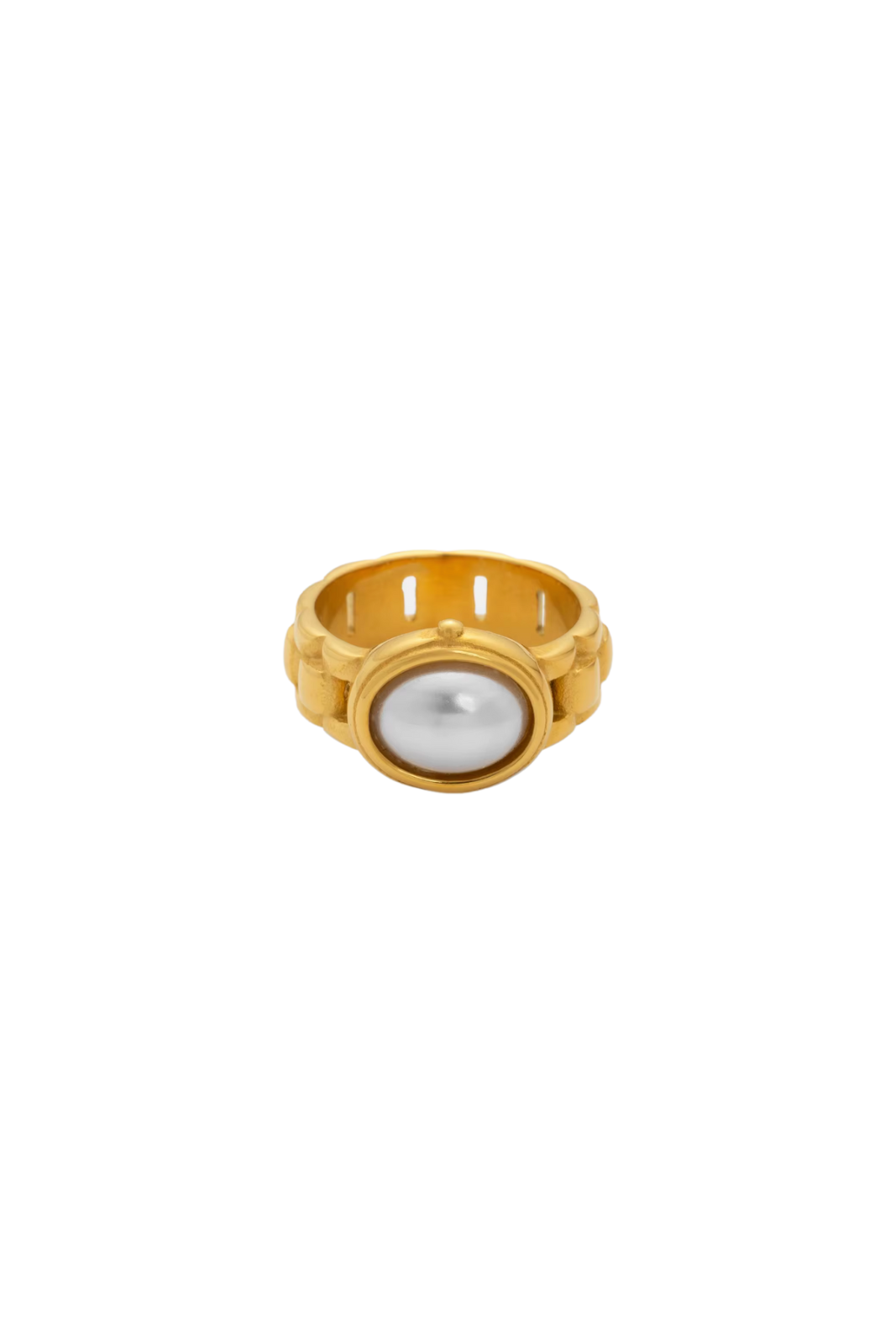 Cécile - Gold Pearl Watch Band Ring