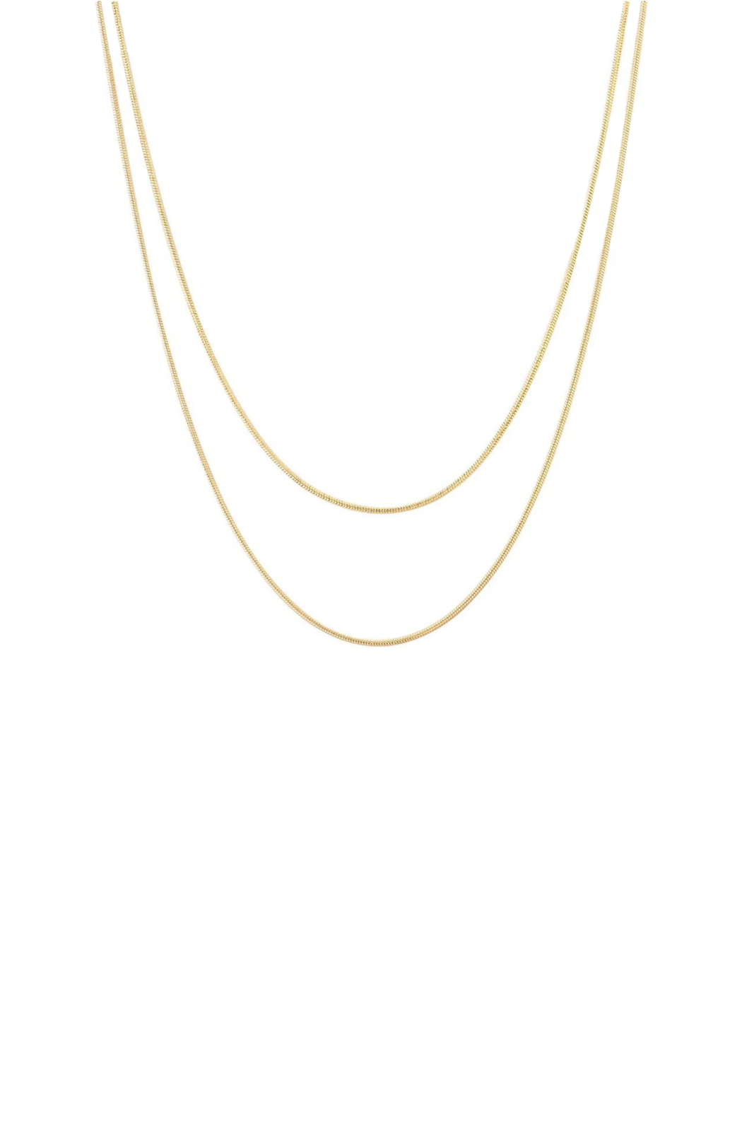 Lana - Gold Double Thin Snake Layered Necklace Bundle