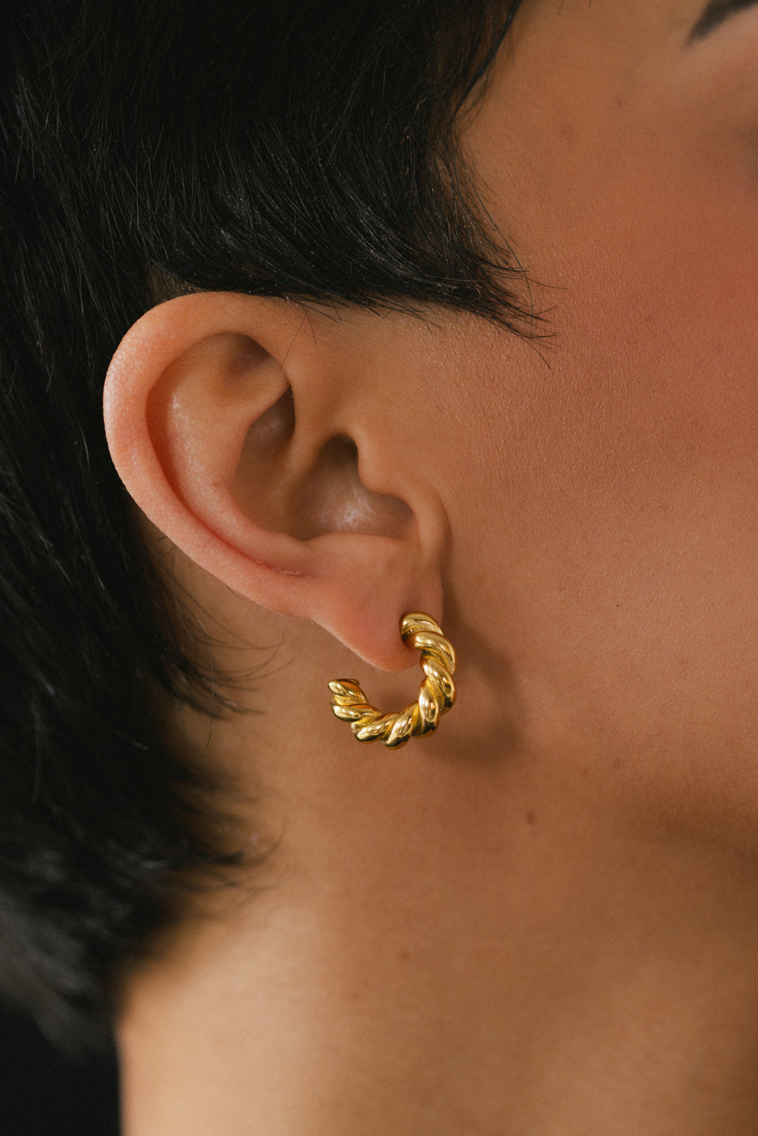 Félicité - Gold Twisted Stud Earrings