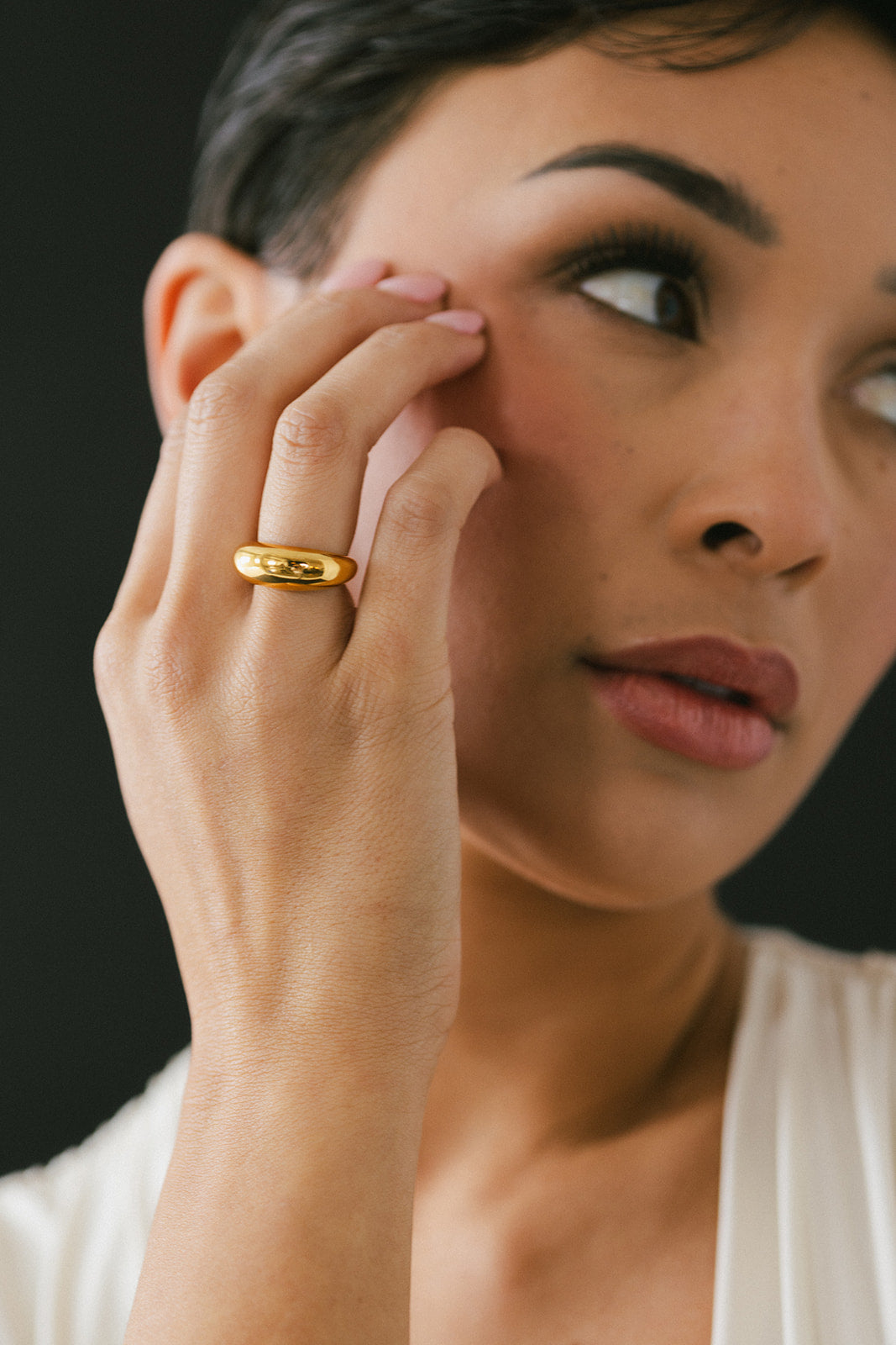 Mia - Gold Dome Ring