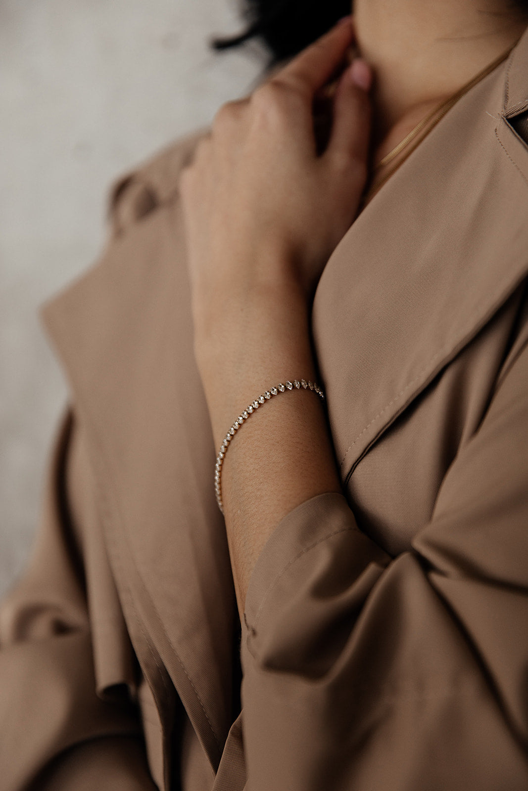 Charlotte - Gold Marquise Tennis Bracelet
