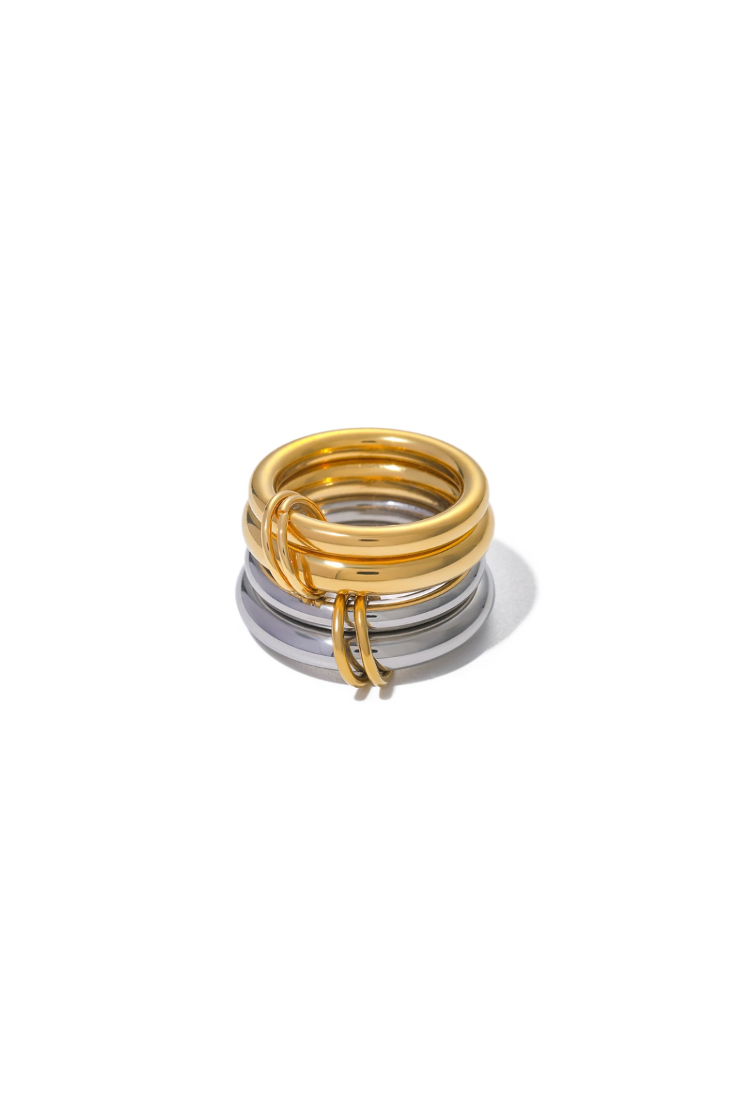 Levi - Mixed Metal Double Band Ring