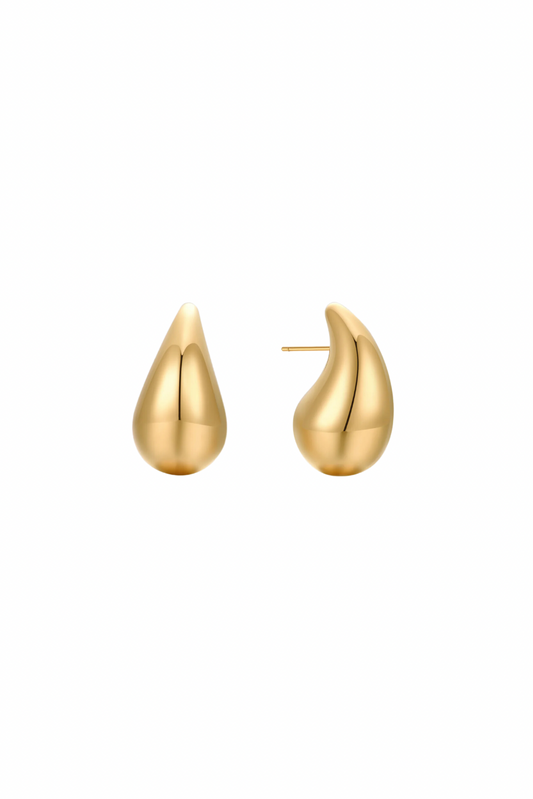 Astra - Gold Teardrop Stud Statement Earrings