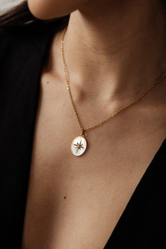 Arcturus - Oval Star Necklace
