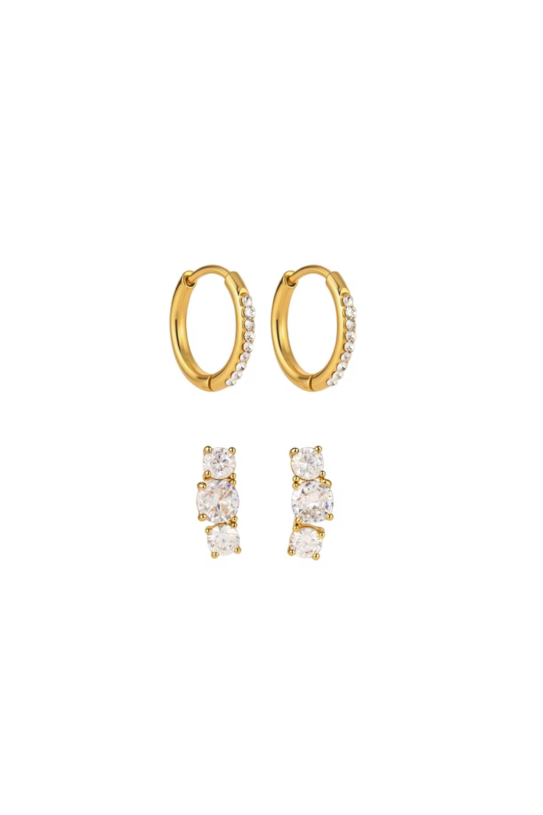Set of 2 Gold Earrings