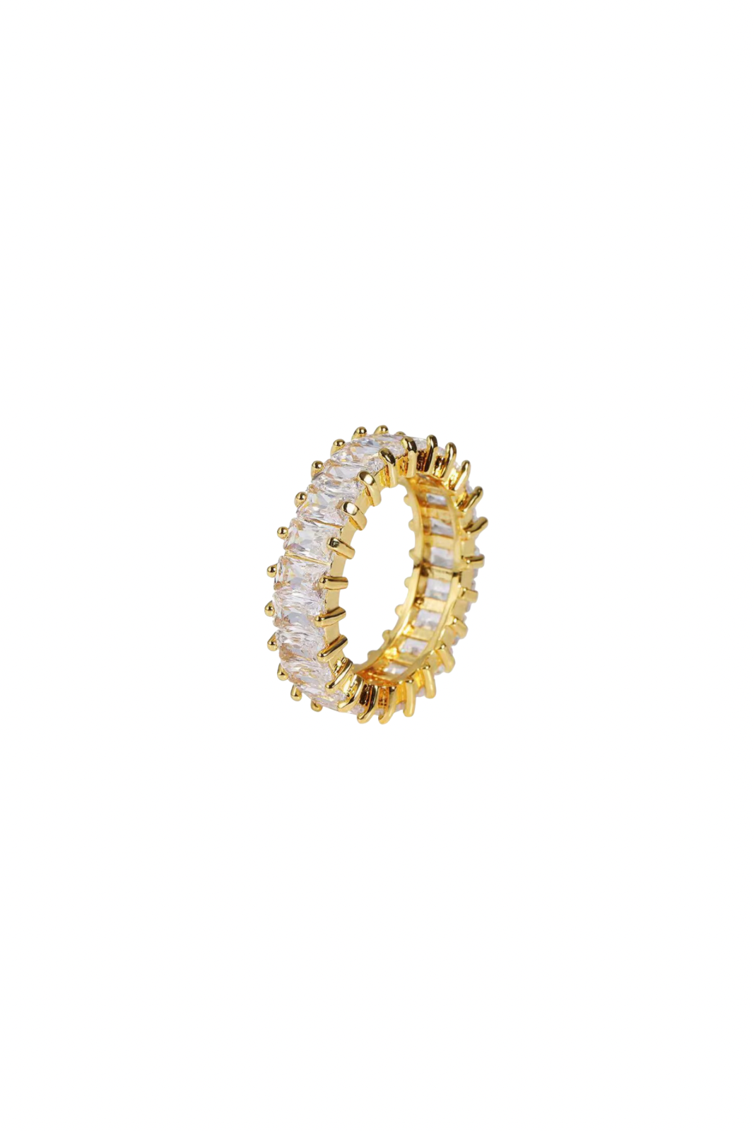 Gold Baguette Diamond Cz Ring