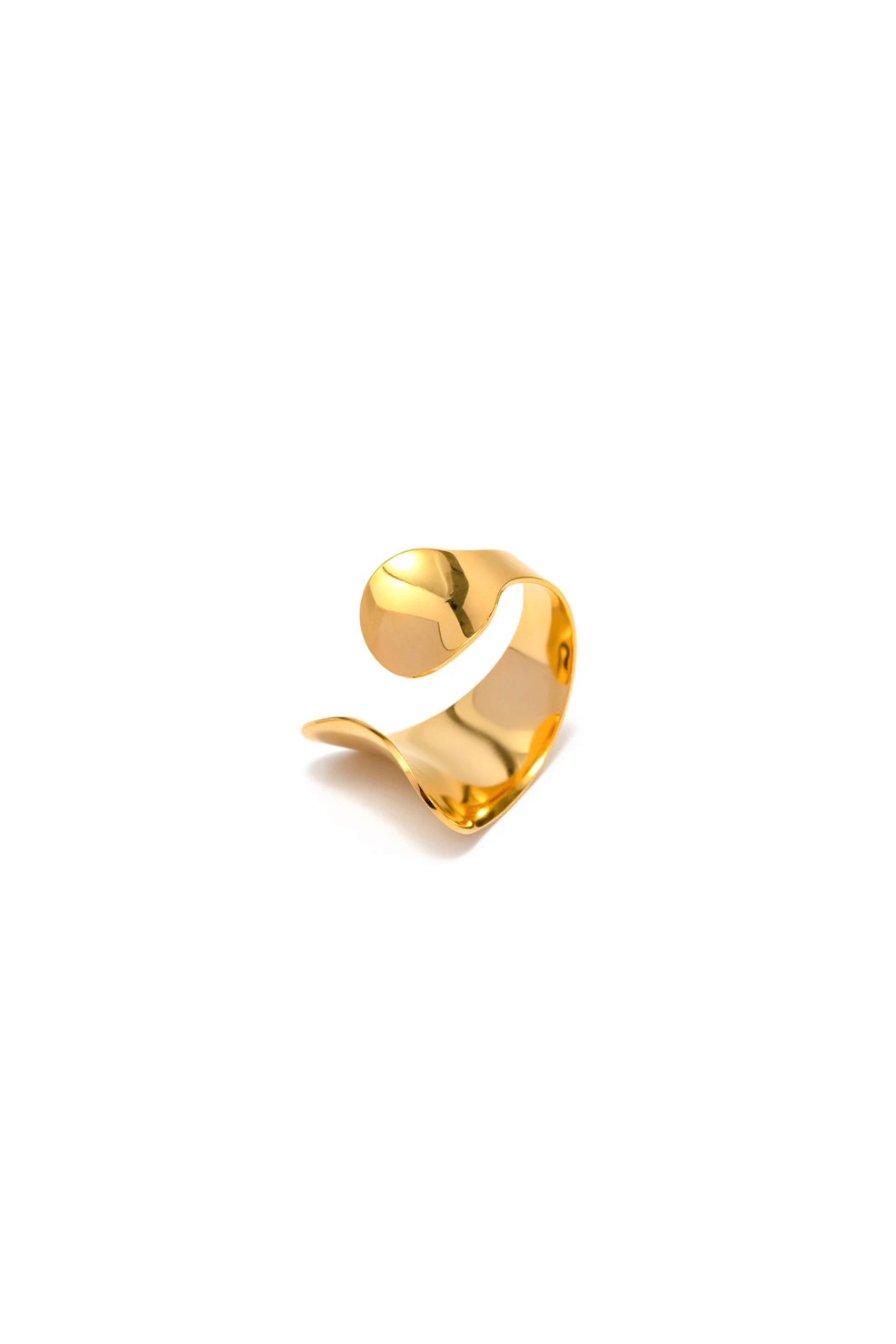 Penelope - Gold Adjustable Open Surface Ring