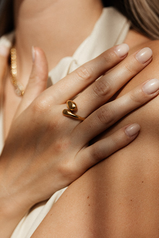 Isla - Gold Adjustable Snake Shape Ring