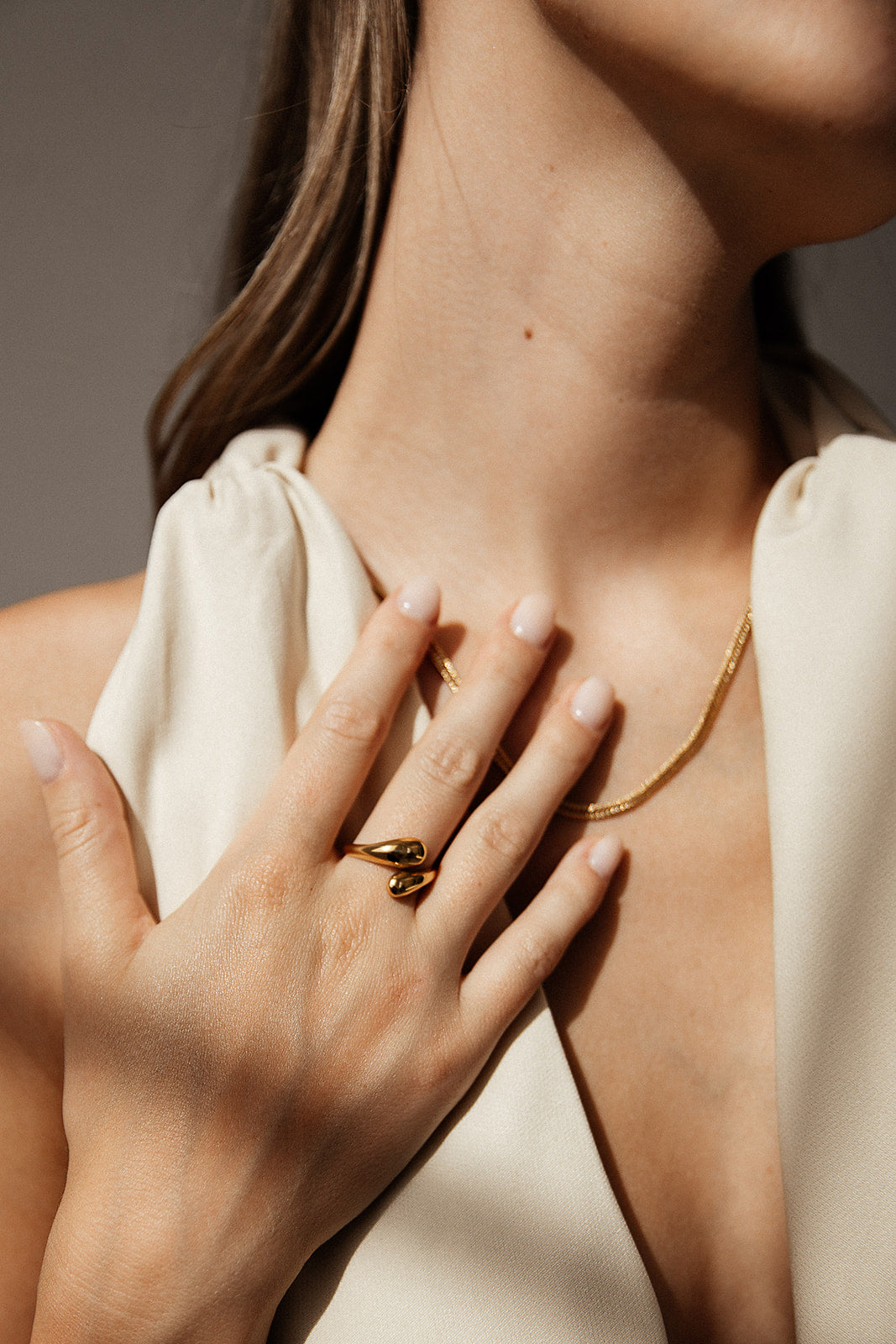 Isla - Gold Adjustable Snake Shape Ring