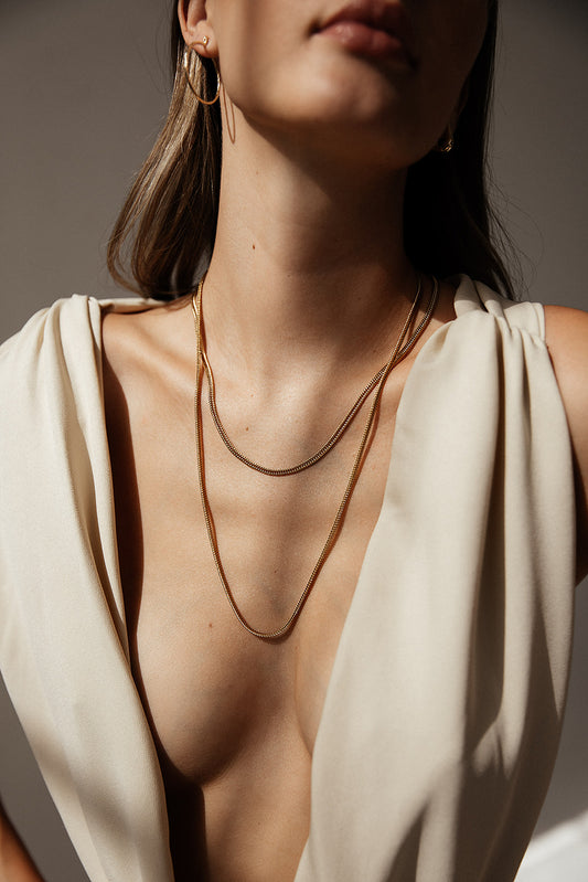 Asteria - Gold Foxtail Chain Necklace