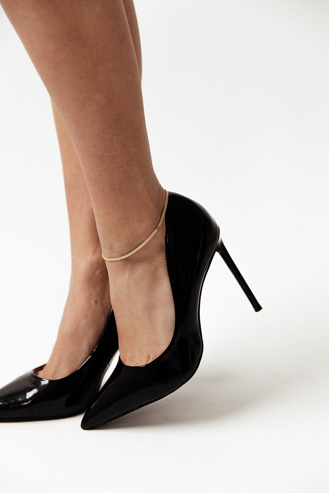 Centauri - Gold Herringbone Snake Chain Anklet