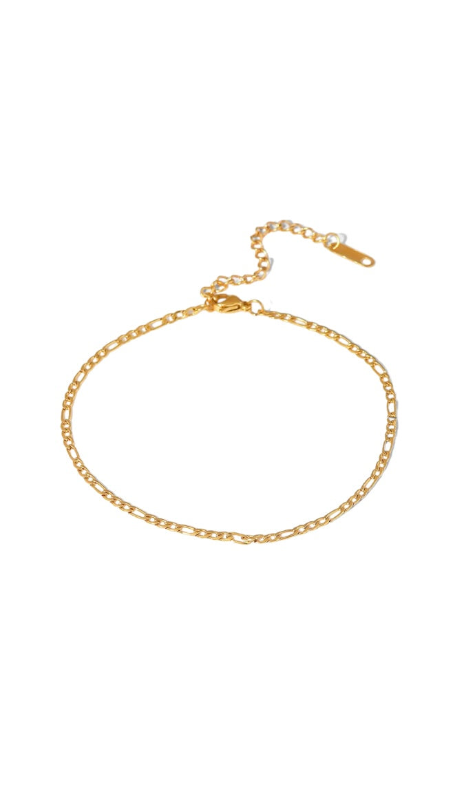 Thalia - Gold Figaro Chain Anklet