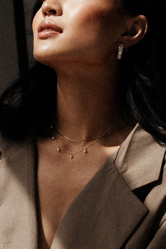 Coraline - Gold Filled Five Pearl Necklace