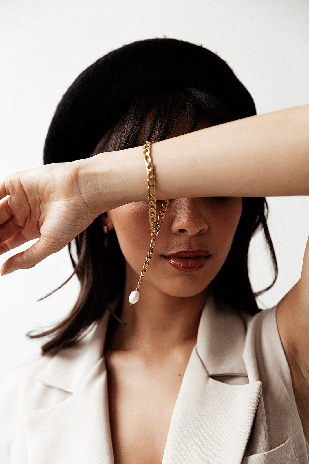 Margo - Gold Chunky Freshwater Pearl Bracelet