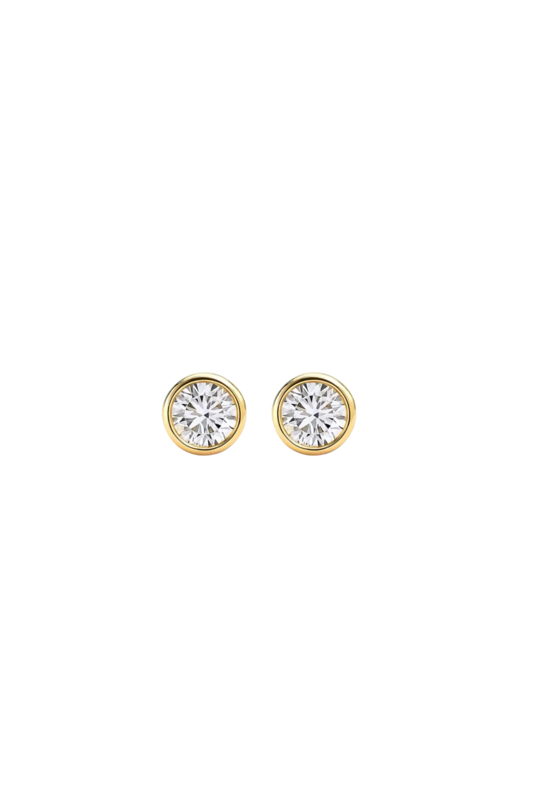 Bellini - Gold Bezel Stud Earrings