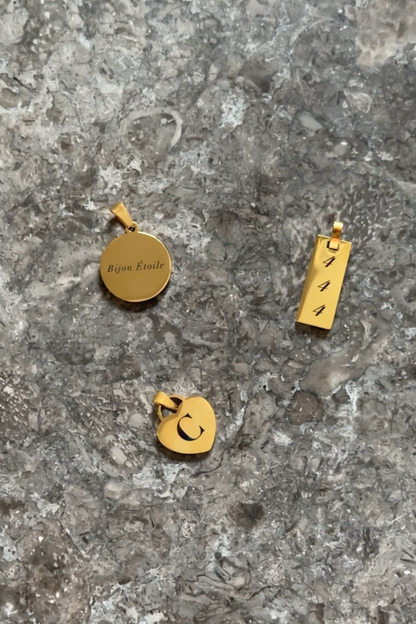 Gold Circle Necklace - Engravable
