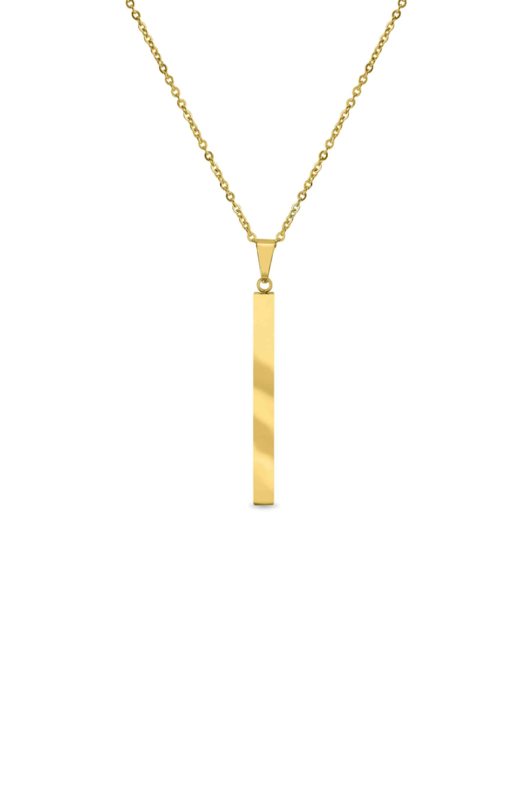 Gold Bar Necklace - Engravable