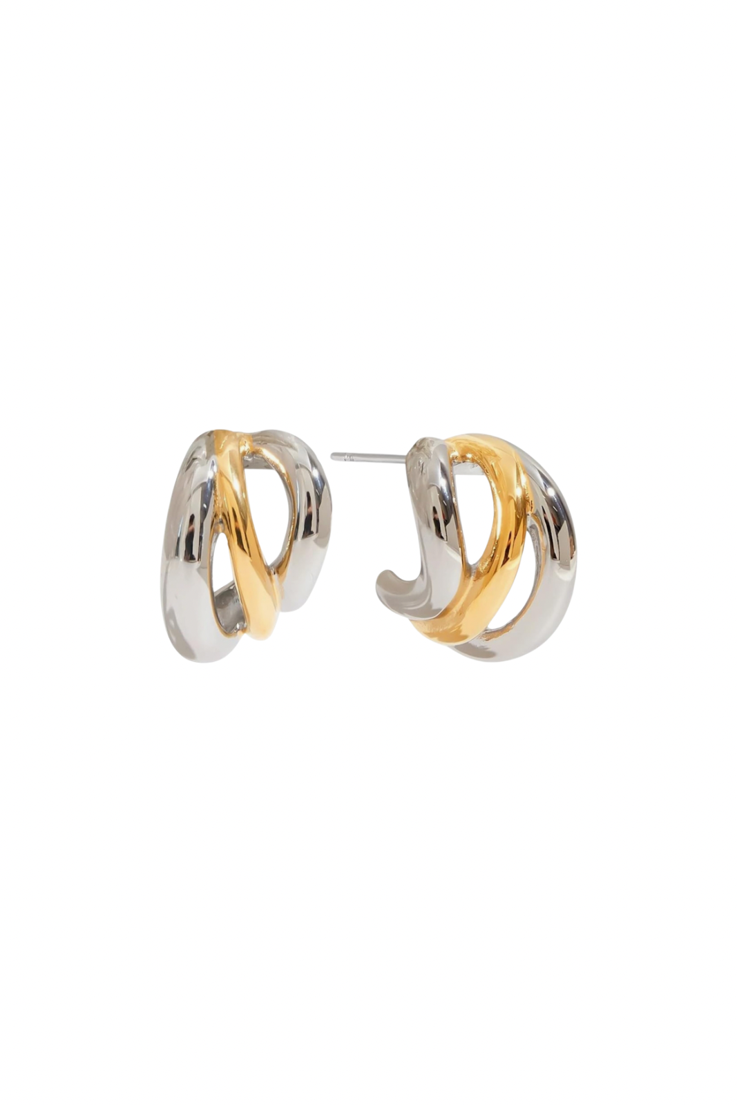 Alix - Mixed Metal Layered Stud Earrings