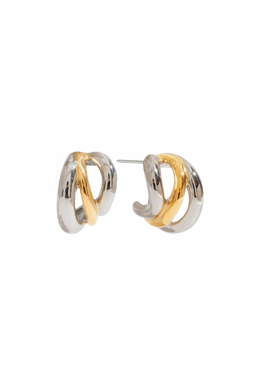 Alix - Mixed Metal Layered Stud Earrings