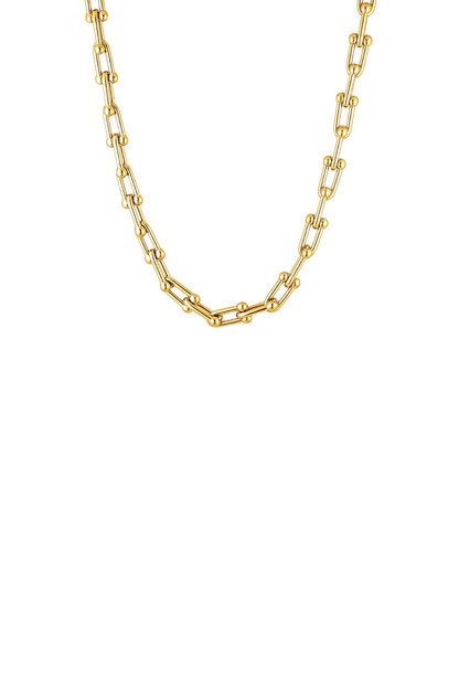 Carrie - Gold U-Link Chain Necklace