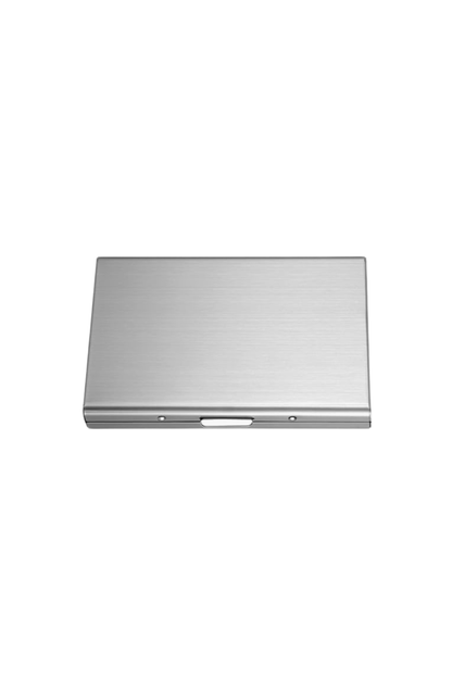 Custom Engraved Silver Metal Card Holder