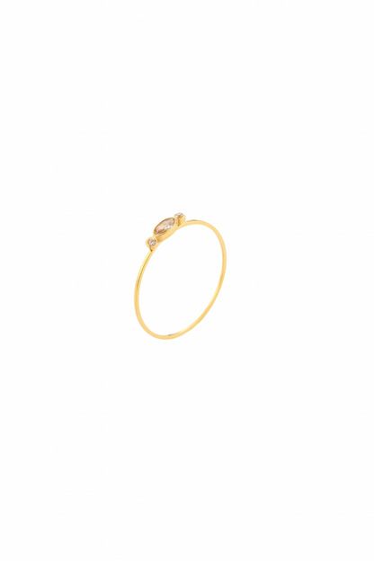 Dalia - Gold Dainty Diamond Ring