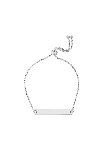 Engraved Adjustable Bar Bracelet