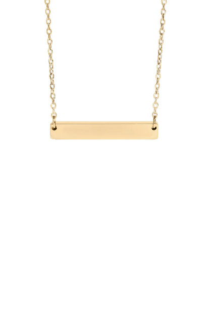 Engraved Bar Necklace