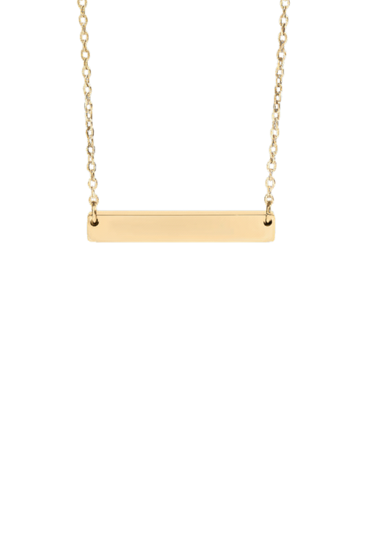 Engraved Bar Necklace