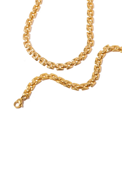 Aria - Gold Square Chain Bracelet