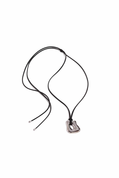 Jolie - Adjustable Silver Cord Necklace