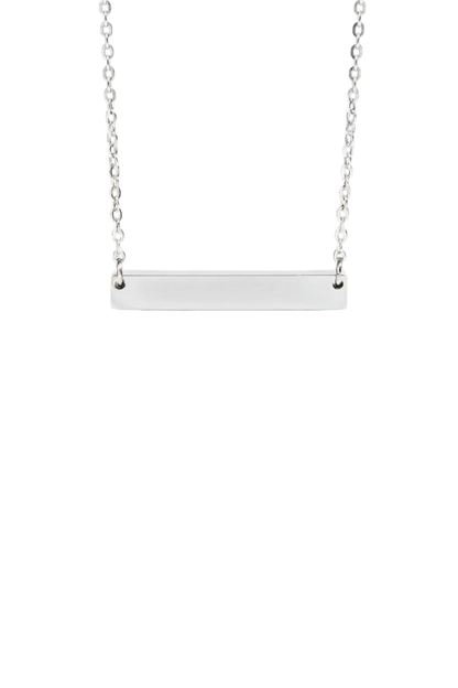Engraved Bar Necklace