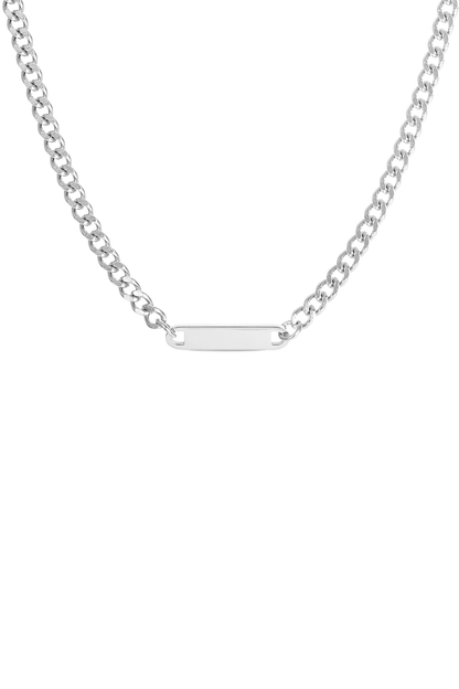 Engraved Curb Chain Necklace