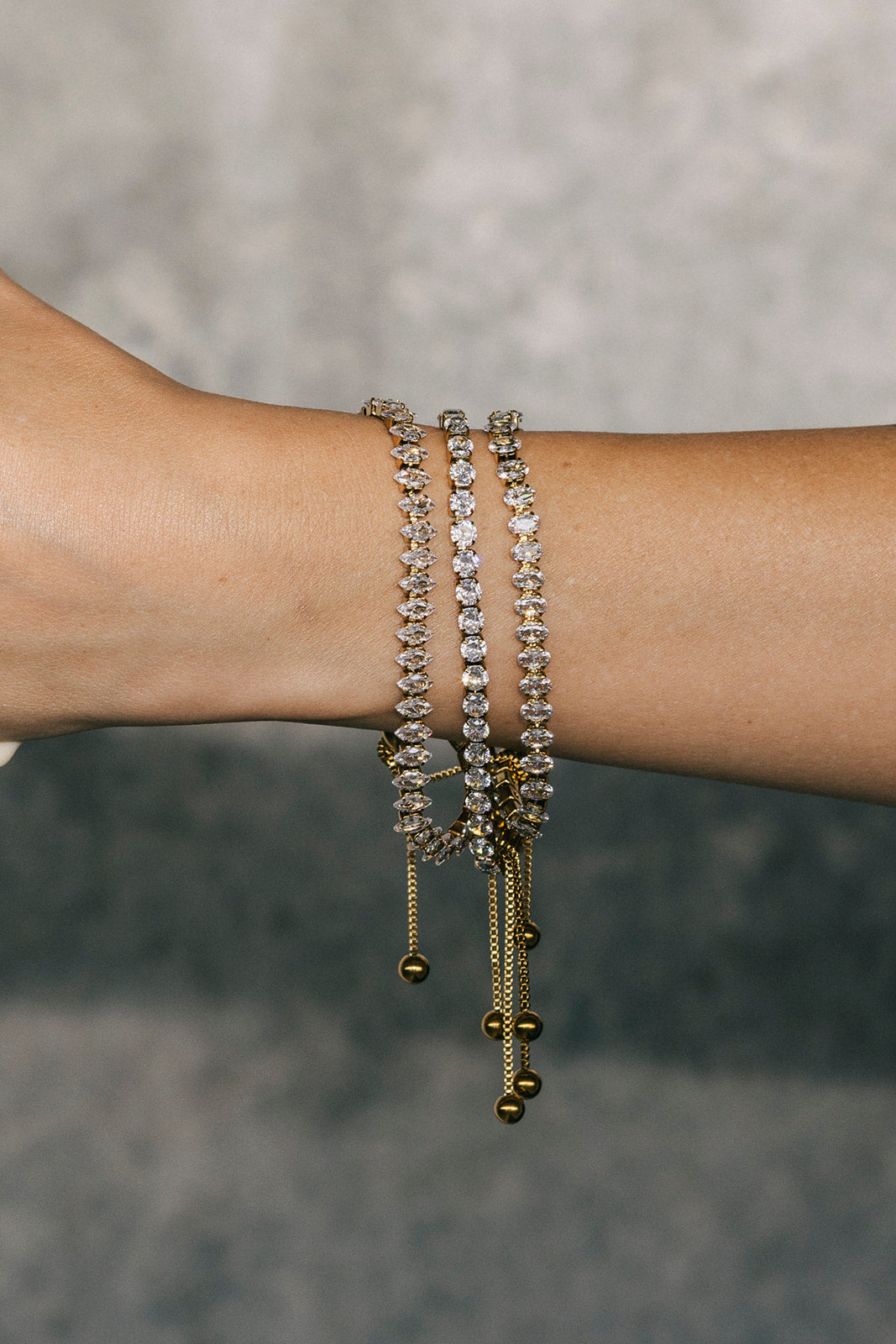 Blair - Gold Adjustable Diamond Bracelet