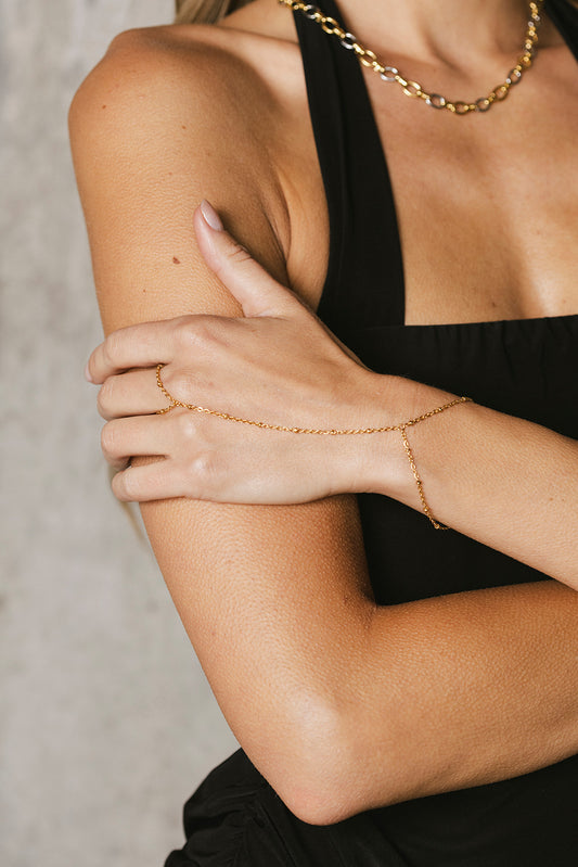 Ivy - Gold Beaded Hand Chain