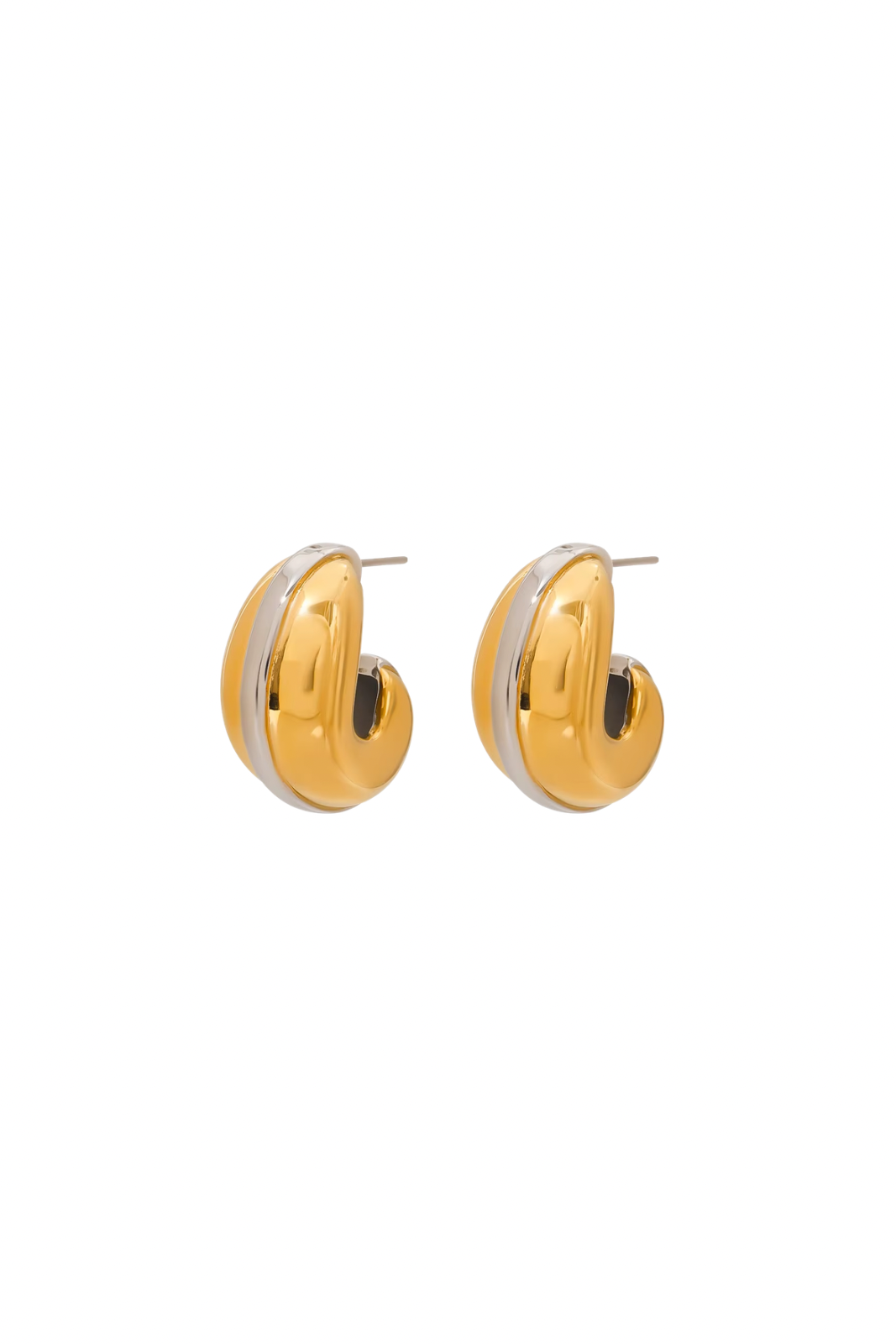 Gisele - Mixed Metal Stud Statement Earrings