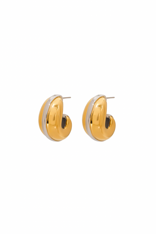 Gisele - Mixed Metal Stud Statement Earrings