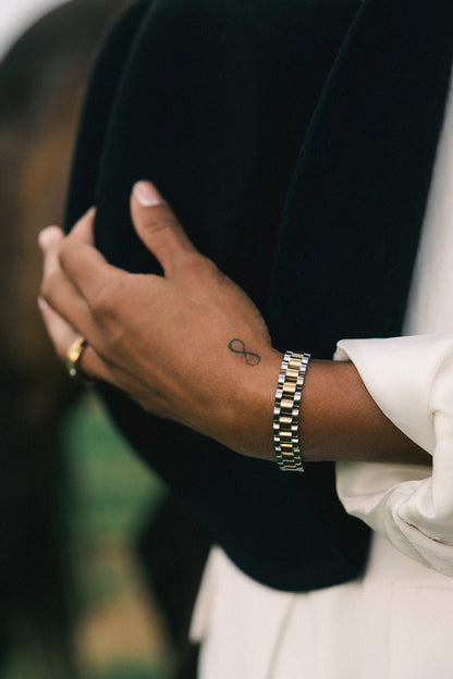 L’Heure - Mixed Metal Watch Band Bracelet
