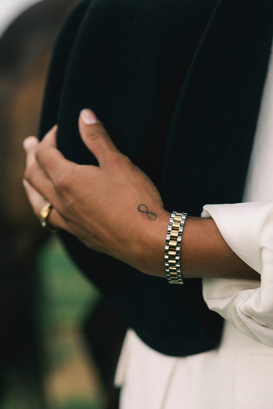 L’Heure - Mixed Metal Watch Band Bracelet