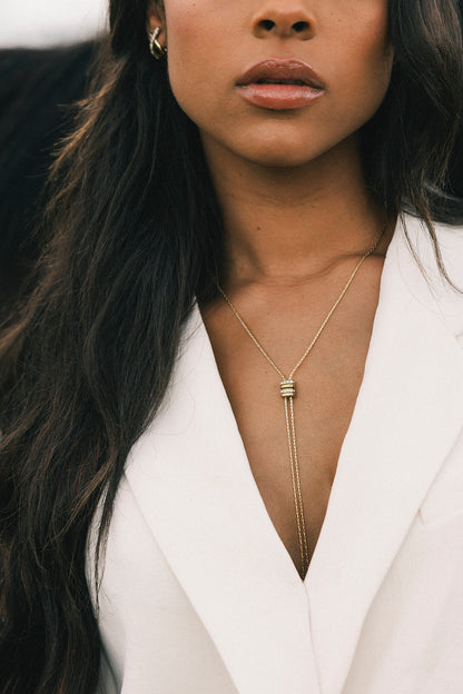 The Reins - Gold Adjustable Bolo Necklace