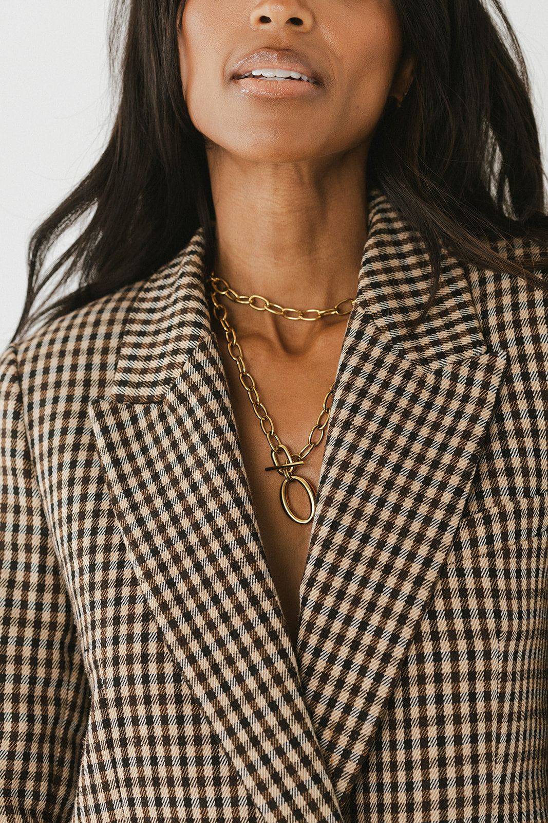 Serena - Gold Chain Toggle Necklace