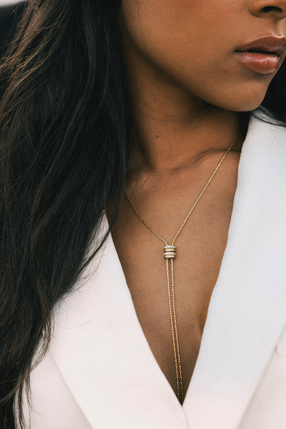 The Reins - Gold Adjustable Bolo Necklace
