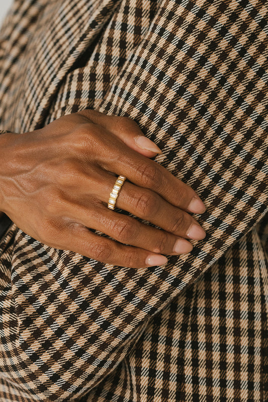 Florence - Gold Diamond Bezel Ring