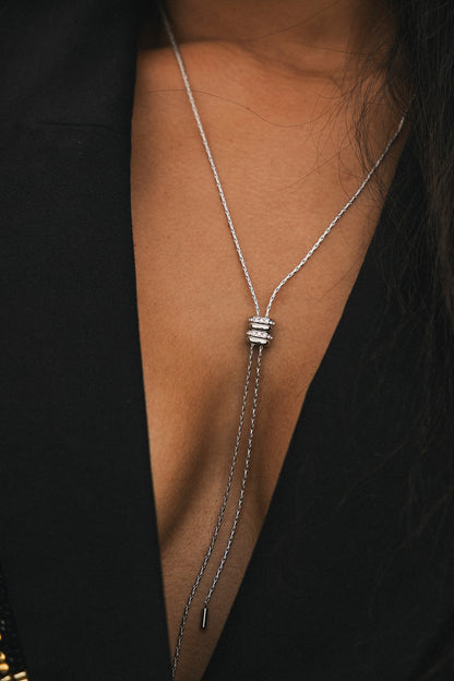 The Reins - Silver Adjustable Bolo Necklace